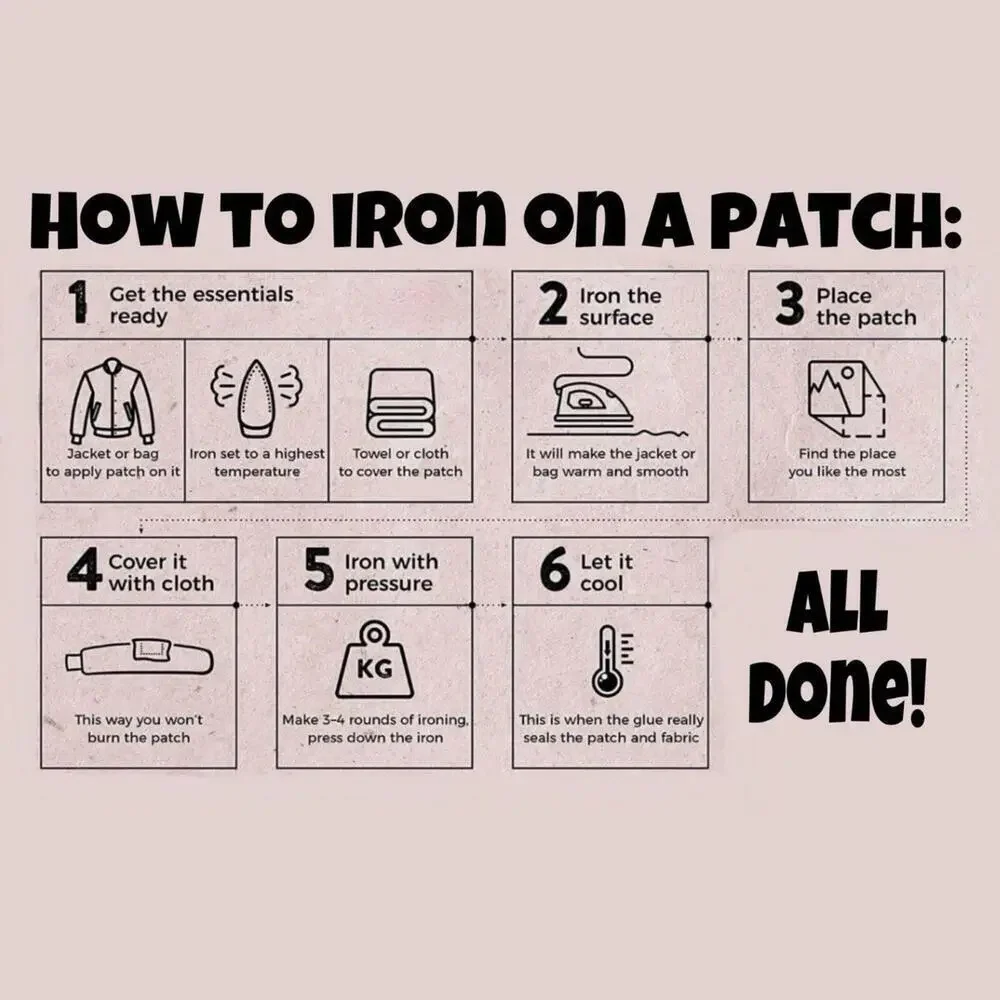 Iron On Patch Set - Pink Cowboy Cowgirl Theme Boots Horseshoe Howdy 5 Pcs